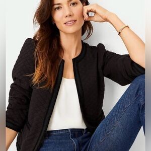 Ann Taylor Black Quilted Jacket